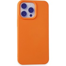 Royaleks Apple Iphone 15 Pro Max Kılıf Nano Içi Kadife Silikon - Turuncu