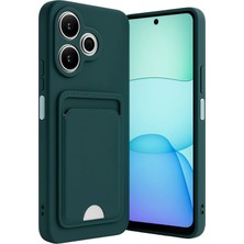 KSB Store Mey Ithalat®   Redmi 13 4g Kılıf Kelvin Kartvizitli Silikon - Koyu Yeşil