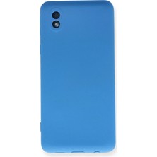 KSB Store Mey Ithalat®  Samsung Galaxy A01 Core Kılıf Nano Içi Kadife Silikon - Mavi