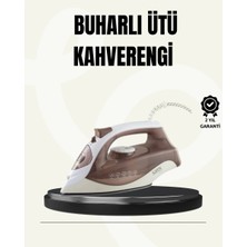 Aesco Buharlı Ütü 2200W Seramik Taban 300 ml Kahverengi Dikey Ütüleme
