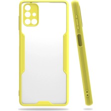 KSB Store Mey Ithalat®  Samsung Galaxy M51 Kılıf Platin Silikon - Sarı