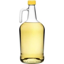 Şişe 3 Litre Saplı Zeytinyağı Şişesi Cam Şalgam Sirke Turşu Suyu Şişesi Büyük Yağlık
