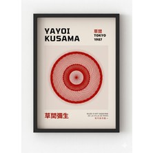 Siyah Ahşap Çerçeveli Yayoi Kusama “tokyo 1987” Poster – Modern Japon Sanatı Duvar Tablosu