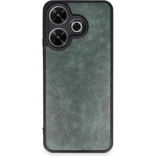 KSB Store Mey Ithalat®   Redmi 13 4g Kılıf Aras Deri Kapak - Koyu Yeşil