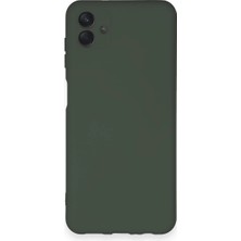 KSB Store Mey Ithalat®  Samsung Galaxy A04 Kılıf Nano Içi Kadife Silikon - Koyu Yeşil