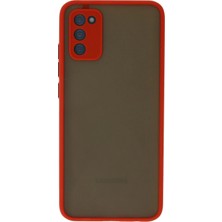 KSB Store Mey Ithalat®  Samsung Galaxy A03S Kılıf Montreal Silikon Kapak - Kırmızı
