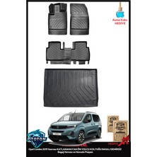 Rizline Opel Combo 2024 Katlanabilir Ön Yolcu Koltuğu Bagaj Demirli Bagaj Havuzu ve Havuzlu Paspas