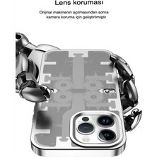 Royaleks Apple Iphone 13 Pro Kılıf Mekanik Bumper Kapak - Siyah