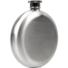 Çelik Mat Gri 5 Oz 150 ml Yuvarlak Içki Matarası PY81-5