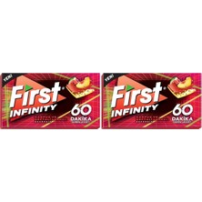 First Infinity 60 Dk Şeftali &amp; Karpuz Aromalı Şekersiz Sakız 27 gr 2li Paket