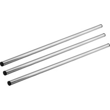 (3 Adet) Alüminyum Metal Oklava Tekli 74 cm Mutfak Börek Hamur Un Yufka Açma Silindir Yuvarlak Kr