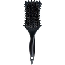 Curl Defining Styling Brush, Kıvırcık Kavisli 9 Sıra Bukle Belirginleştirme Fırçası (Siyah)