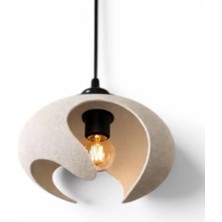 KSB Store Beton Dokulu Iskandi̇nav Premi̇um Salon Oturma Odası Avize 21 x 26 cm Beyaz