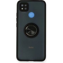 KSB Store Mey Ithalat®   Redmi 9c Kılıf Montreal Yüzüklü Silikon Kapak - Siyah