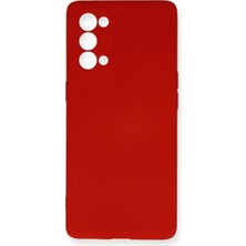 Royaleks Oppo Reno 5 Pro Kılıf Nano Içi Kadife Silikon - Kırmızı