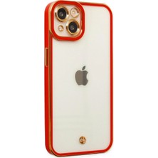 Royaleks Apple Iphone 14 Plus Kılıf Liva Lens Silikon - Kırmızı
