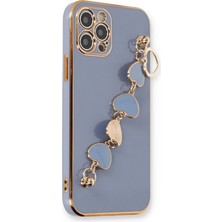 KSB Store Mey Ithalat®  iPhone 12 Pro Max Kılıf Esila Silikon - Gri