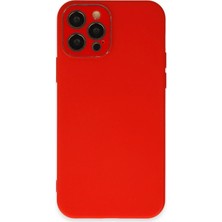 KSB Store Mey Ithalat®  iPhone 12 Pro Kılıf Lansman Glass Kapak - Kırmızı