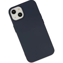 KSB Store Mey Ithalat®  iPhone 14 Kılıf Nano Içi Kadife Silikon - Lacivert