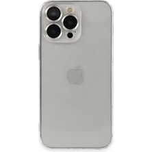 Royaleks Apple Iphone 13 Pro Max Kılıf Luko Lens Silikon - Gümüş