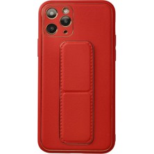 KSB Store Mey Ithalat®  iPhone 11 Pro Kılıf Coco Deri Standlı Kapak - Kırmızı