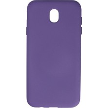 Royaleks Samsung Galaxy J7 Pro / J730 Kılıf Nano Içi Kadife Silikon - Mor