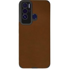 Royaleks Tecno Pova Neo Kılıf Loop Deri Silikon - Kahverengi