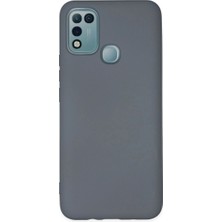 Royaleks Infinix Hot 10 Play Kılıf Nano Içi Kadife Silikon - Gri