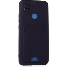Royaleks Xiaomi Redmi 9c Kılıf Kelvin Kartvizitli Silikon - Derin Mor