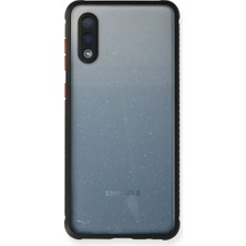 Royaleks Samsung Galaxy A02 Kılıf Miami Şeffaf Silikon - Siyah