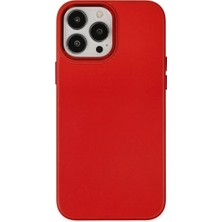 Royaleks Apple Iphone 13 Pro Max Kılıf Asya Deri Silikon - Kırmızı