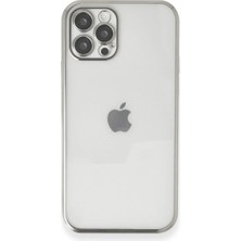 Royaleks Apple Iphone 12 Pro Max Kılıf Razer Lensli Silikon - Gümüş