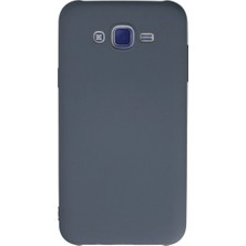 Royaleks Samsung Galaxy J7 Kılıf Nano Içi Kadife Silikon - Gri