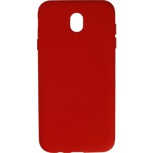 Royaleks Samsung Galaxy J7 Pro / J730 Kılıf Nano Içi Kadife Silikon - Kırmızı