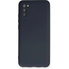 KSB Store Mey Ithalat®  Samsung Galaxy A03S Kılıf Nano Içi Kadife Silikon - Lacivert