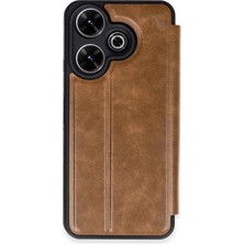 KSB Store Mey Ithalat®   Redmi 13 4g Kılıf Flip Cover - Taba