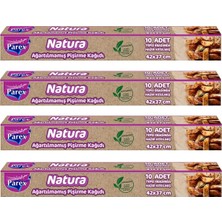 Natura 4 Adet Ağartılmamış Organik Hazır Kesilmiş Pişirme Kağıdı 10'lu