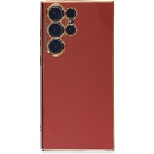 KSB Store Mey Ithalat®  Samsung Galaxy S23 Ultra Kılıf Volet Silikon - Kırmızı