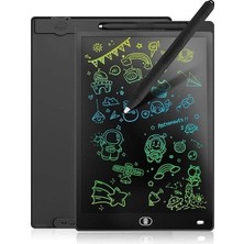 Mudanis 20 Inc Renkli LCD Grafik Dijital Kalemli Çizim Tableti Yazı Tahta Not Yazma Eğitim Tableti Siyah
