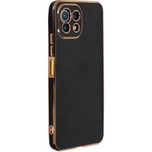 Royaleks Xiaomi Mi 11 Lite Kılıf Volet Silikon - Siyah