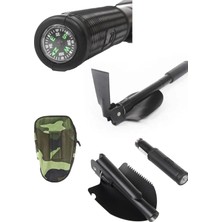 Riddex Portatif Çantalı Pusulalı Katlanabilir Metal Kazma Kürek Seti