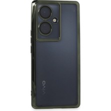 Royaleks Vivo V29 Lite Kılıf Razer Lensli Silikon - Yeşil