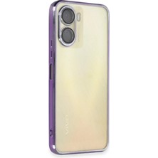 KSB Store Mey Ithalat®  Vivo Y16 Kılıf  Lensli Silikon - Mor