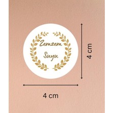 Casalinghi 40 Adet Zemzem Suyu Etiketi Seti - 4 cm Yuvarlak Mat Çıkartma, Hac Mübarek ve Umre Hed