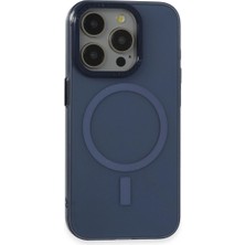 Royaleks Apple Iphone 15 Pro Kılıf Anka Pc Magneticsafe Sert Metal Kapak - Lacivert