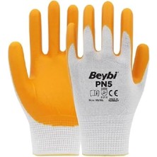 Beybi Pn5 Sarı Iş Eldiveni – Nitril Kaplama, Kaymaz, Dayanıklı Iş Güvenliği Eldiveni –