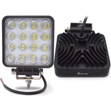 2 Adet 16 Ledli Off Road Çalışma Lambası Projektör 48WATT 12V / 24V