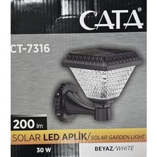 Cata Ct 7316 Solar Duvar Armatür 30W 6400K Beyaz Işık