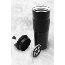 French Press Özellikli 450ML Çelik Termos