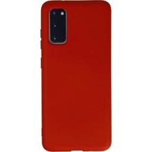 KSB Store Mey Ithalat®  Samsung Galaxy S20 Kılıf Nano Içi Kadife Silikon - Kırmızı